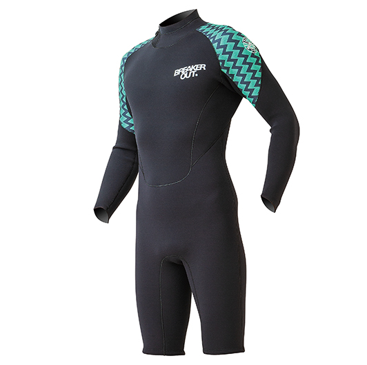 3/2mmチェストジップロングスリーブスプリング - エクスプローダー チェストジップ | BREAKER OUT WETSUITS ブレーカーアウト ウエットスーツ