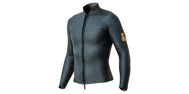 2mmフロントジップジャケット［ベース］ブラックラバー | BREAKER OUT WETSUITS ブレーカーアウト ウエットスーツ