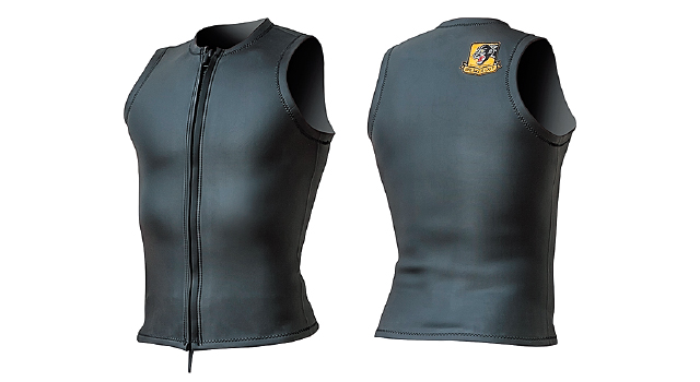 2mmフロントジップベスト［ベース］ブラックラバー | BREAKER OUT WETSUITS ブレーカーアウト ウエットスーツ